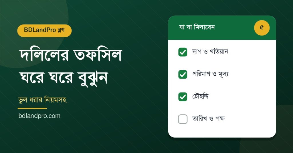 দলিলের তফসিলের ফিচার্ড গ্রাফিক
