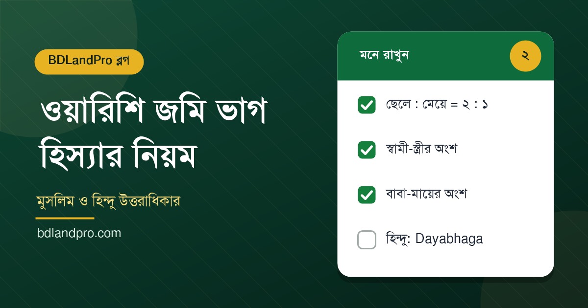 ওয়ারিশি জমি ভাগের ফিচার্ড গ্রাফিক